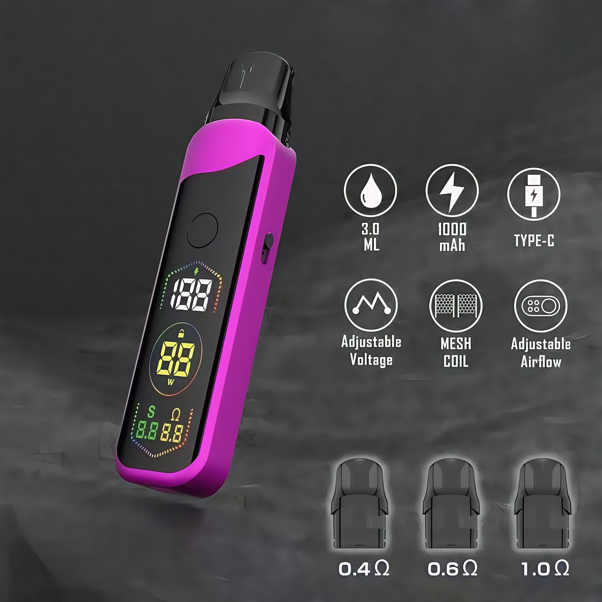 Debut Pixo Pod Kit - 1100mAh Battery & 30W Smart Digital Display