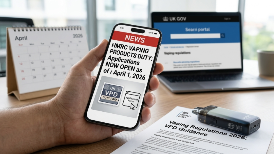 Guide to HMRC Vaping Products Duty (VPD) and Duty Stamps Scheme applications 2026. Guide to HMRC Vaping Products Duty (VPD) and Duty Stamps Scheme applications 2026.